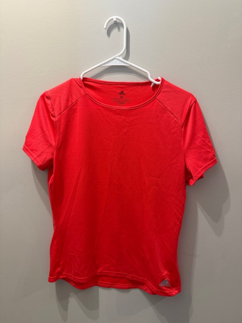 adidas Bright Red Short Sleeve Active Tee